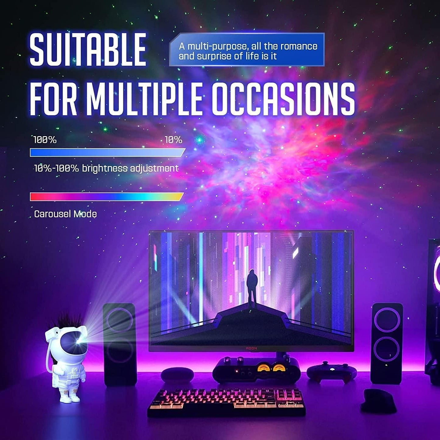 Rizztronaut Galaxy Projector